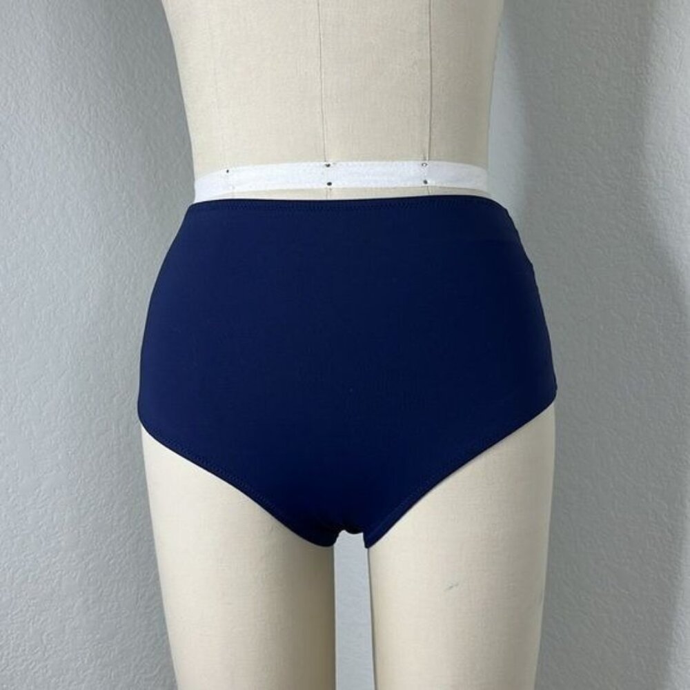 Scanlan Theodore High Rise Bikini Bottom Blue Navy